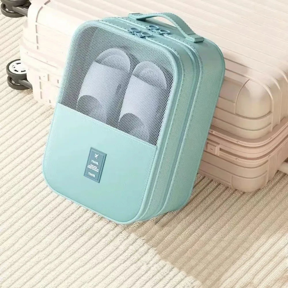 Travel Shoe Bag – Water-Resistant Oxford Packing Organizer