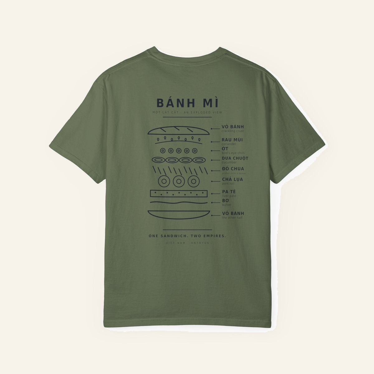 Vietnam Entry Stamp T-Shirt | Write Your Own Arrival Date, Garment-Dyed Comfort Colors Tee