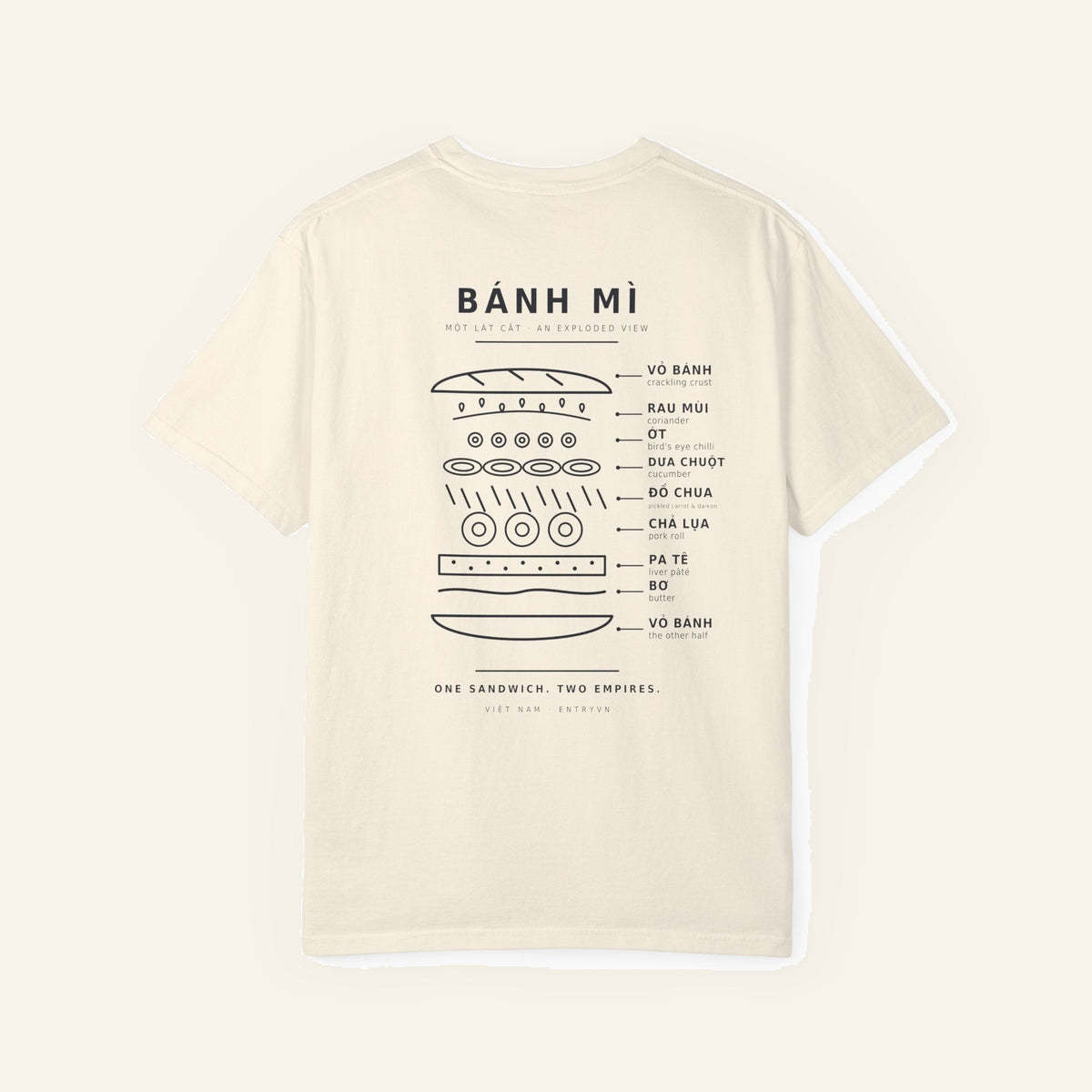 Vietnam Entry Stamp T-Shirt | Write Your Own Arrival Date, Garment-Dyed Comfort Colors Tee