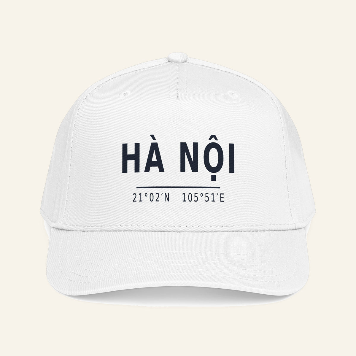 Ha Noi Coordinates Cap – Embroidered Hanoi City Baseball Cap