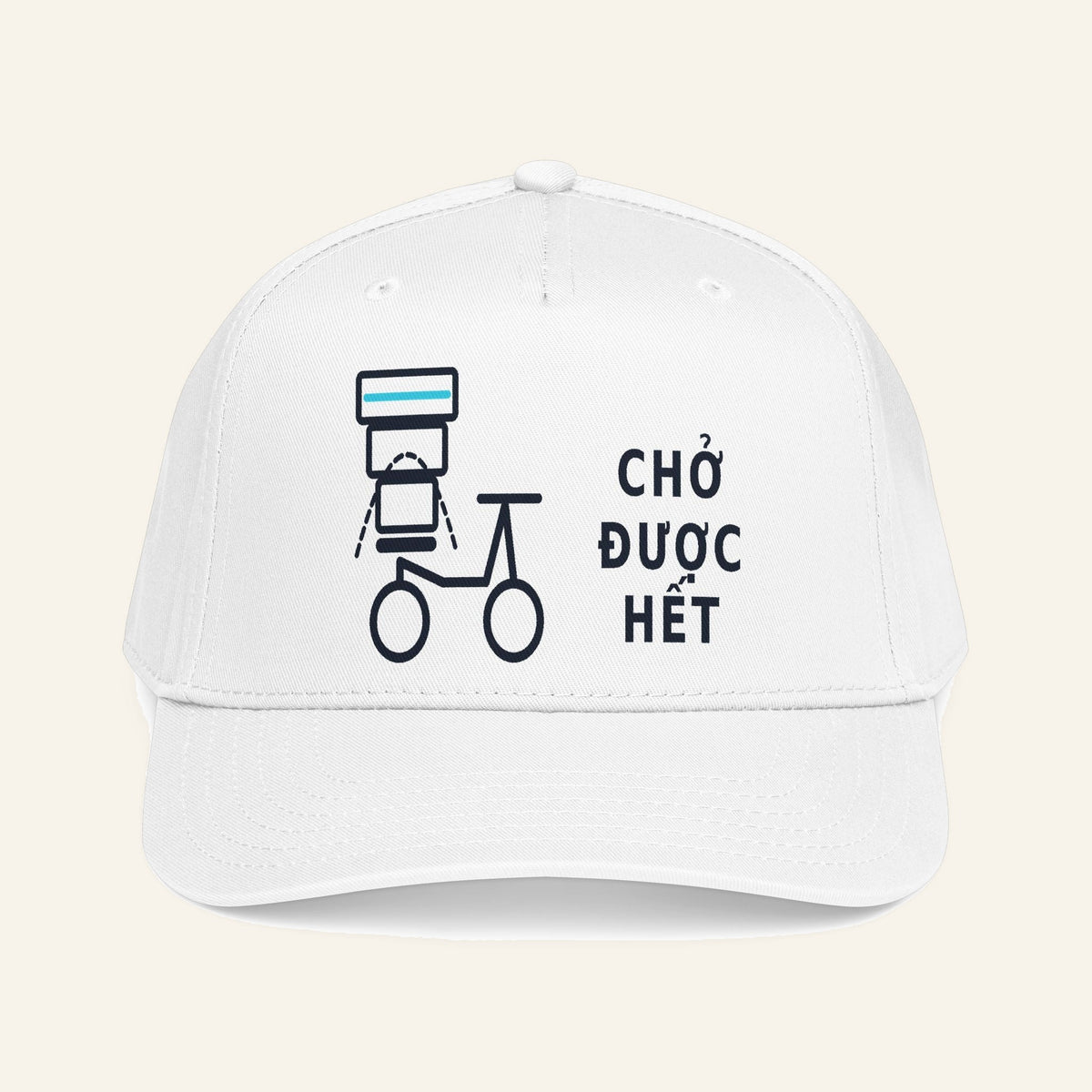 Cho Duoc Het Delivery Bike Cap – 'We Can Carry It All' Embroidered Vietnam Cap