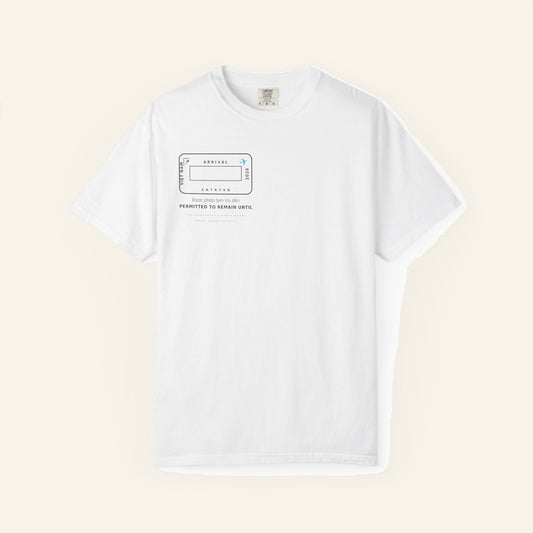 Vietnam Entry Stamp T-Shirt | Write Your Own Arrival Date, Garment-Dyed Comfort Colors Tee