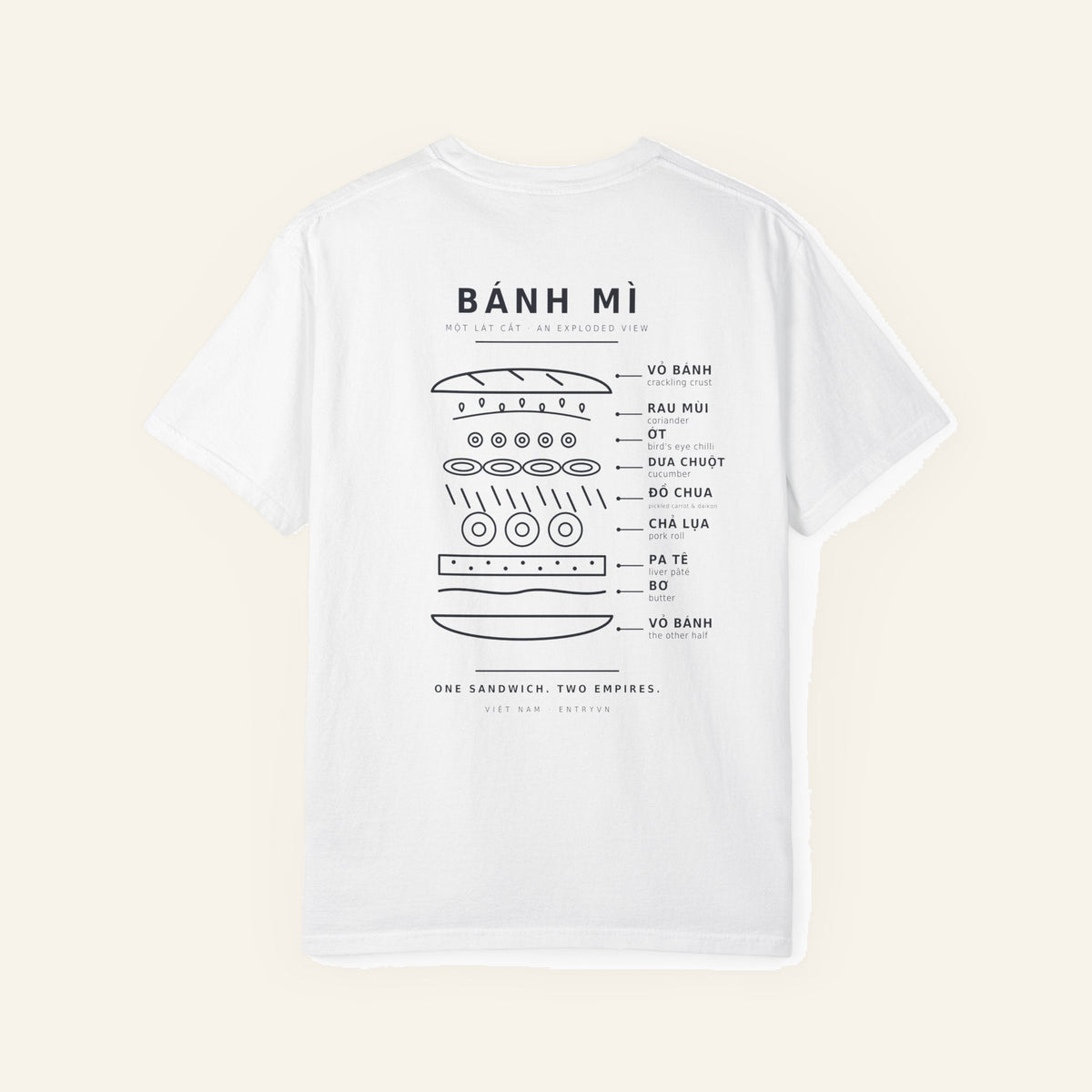 Vietnam Entry Stamp T-Shirt | Write Your Own Arrival Date, Garment-Dyed Comfort Colors Tee