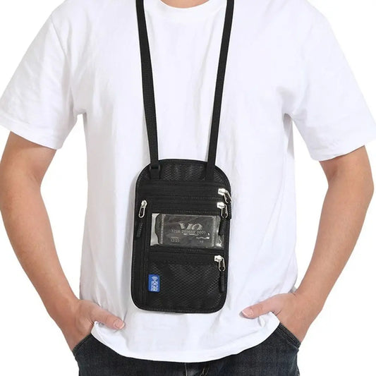 Vietnam Travel Neck Pouch – RFID Passport & Document Organizer